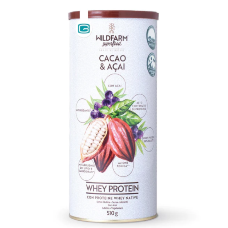 Wildfarm Whey Protein Cacao & Acai Proteine in Polvere 510 g