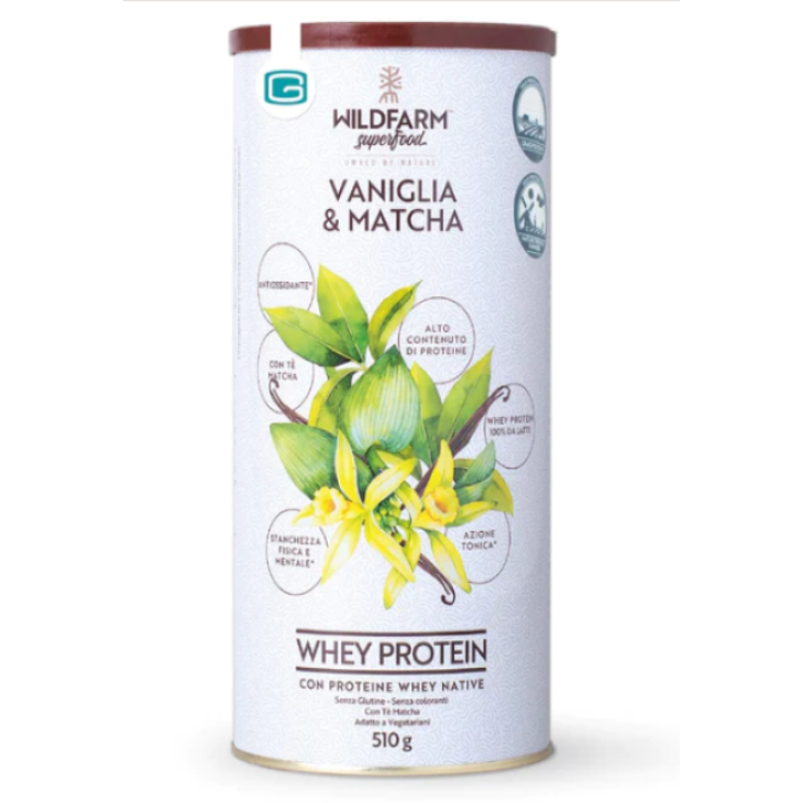 Wildfarm Whey Protein Vaniglia & Matcha Proteine in Polvere 510 g