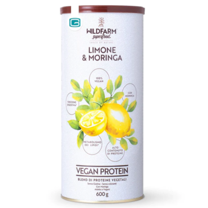 Wildfarm Vegan Protein Limone & Moringa Proteine in Polvere 600 g