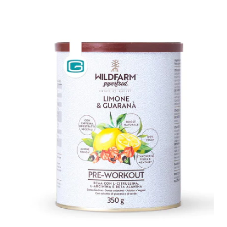 Wildfarm Superfood Pre Workout BCAA Vegetali Limone&Guaranà 350 gr