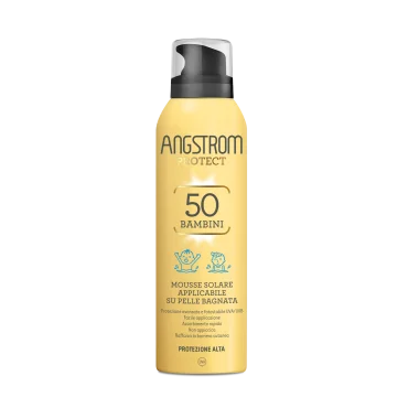 Angstrom Kids Mousse Latte Solare Bambini SPF50 Viso 150 ml