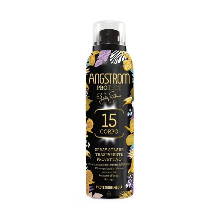 Angstrom Protect Spray Solare Corpo Trasparente SPF15 Limited Edition 150 ml