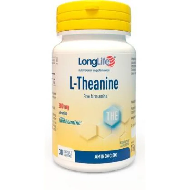 Longlife L-Theanine 100mg Integratore per Combattere la Stanchezza 60 vegicaps