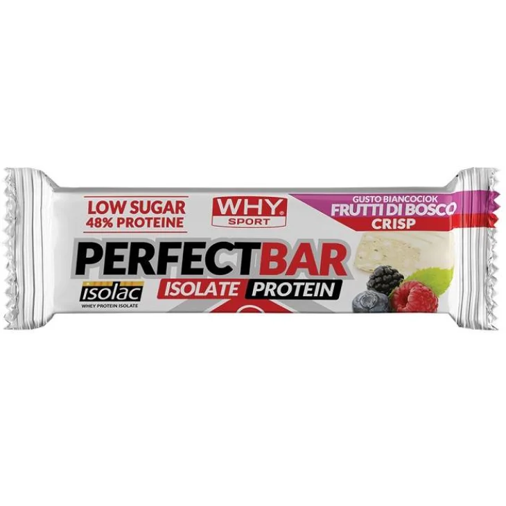Whysport Perfect Bar Biancociok Barretta Proteica Gusto Frutti di Bosco Crisp 50 g