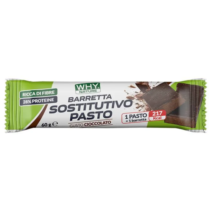 WHYnature Barretta Sostitutiva del Pasto Gusto Cioccolato 60 g