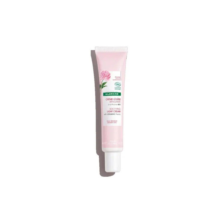 Klorane Crema Leggera Lenitiva Viso alla Peonia Bio per Pelle Sensibile 40 ml