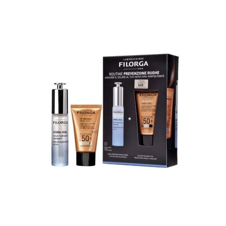 Filorga Cofanetto Hydra Hyal Siero 30ml + Uv-Bronze Solare Viso 40ml SPF50+