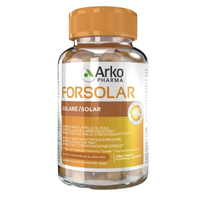 Arkopharma Forsolar Gummies Solare per Preparare la Pelle al Sole 60 gommose
