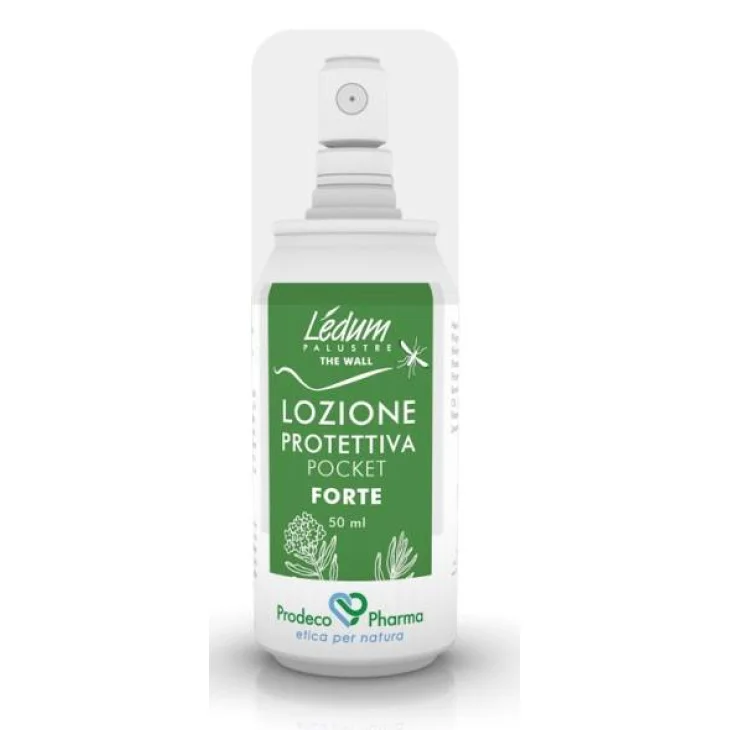 Prodeco Ledum The Wall Lozione Protettiva Forte Antizanzare Pocket 50 ml