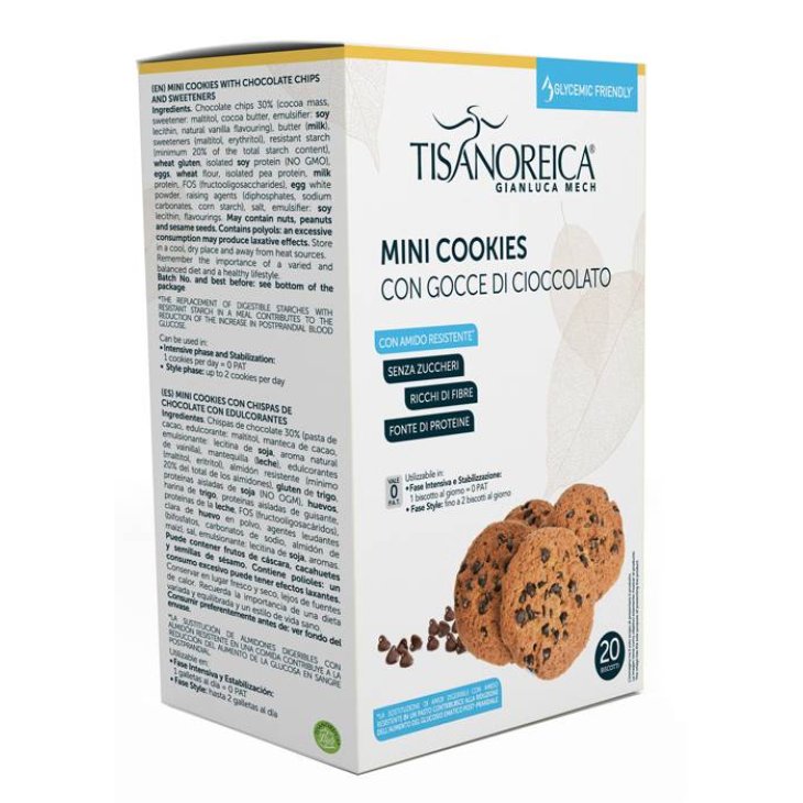 Tisanoreica Mini Cookies Gocce di Cioccolato Glycemic Friendly 250 g