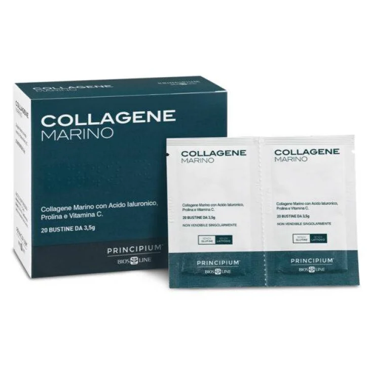 Bios Line Principium Collagene Marino Integratore per il Benessere della Pelle 20 bustine