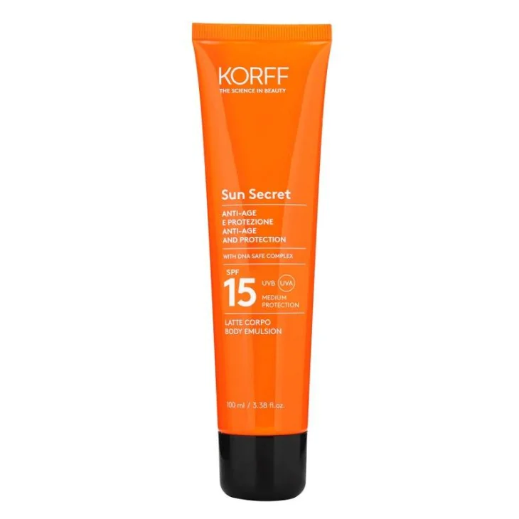 Korff Sun Latte Solare Corpo Protettivo e Anti-Age SPF15 100 ml