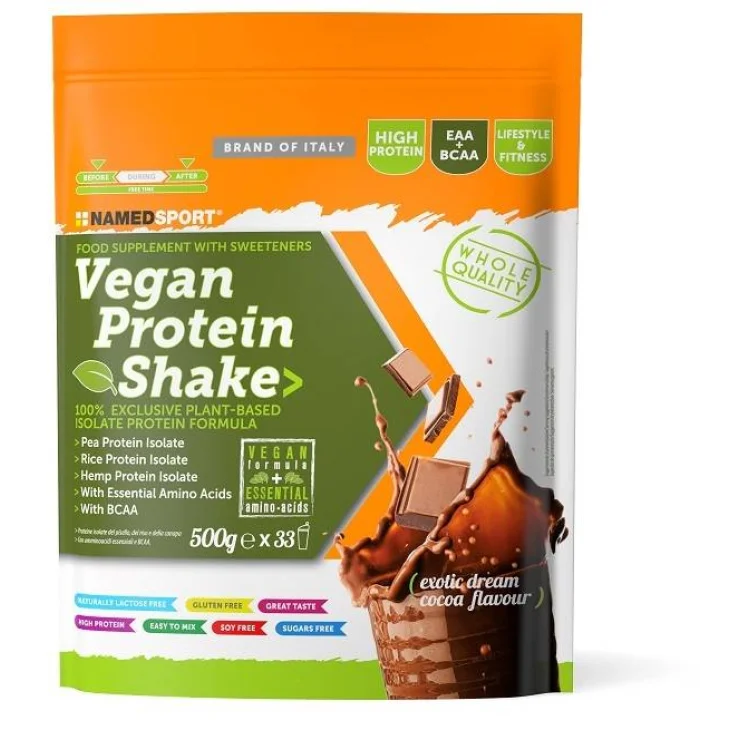 Named Sport Vegan Protein Shake Exotic Dream Cocoa Proteine per Sportivi 500 g