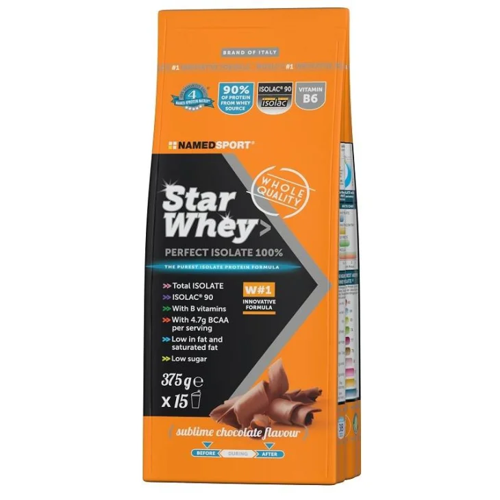 Named Sport Star Whey Sublime Chocolate Integratore di Proteine per Sportivi 375 g