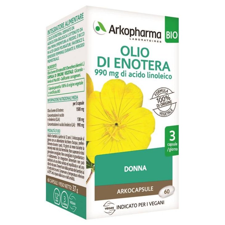 Arkopharma Arkocapsule Olio Enotera Integratore per il Benessere della Donna 60 perle
