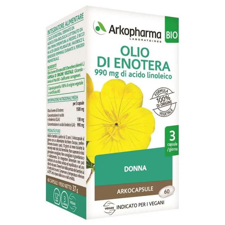 Arkopharma Arkocapsule Olio Enotera Integratore per il Benessere della Donna 60 perle