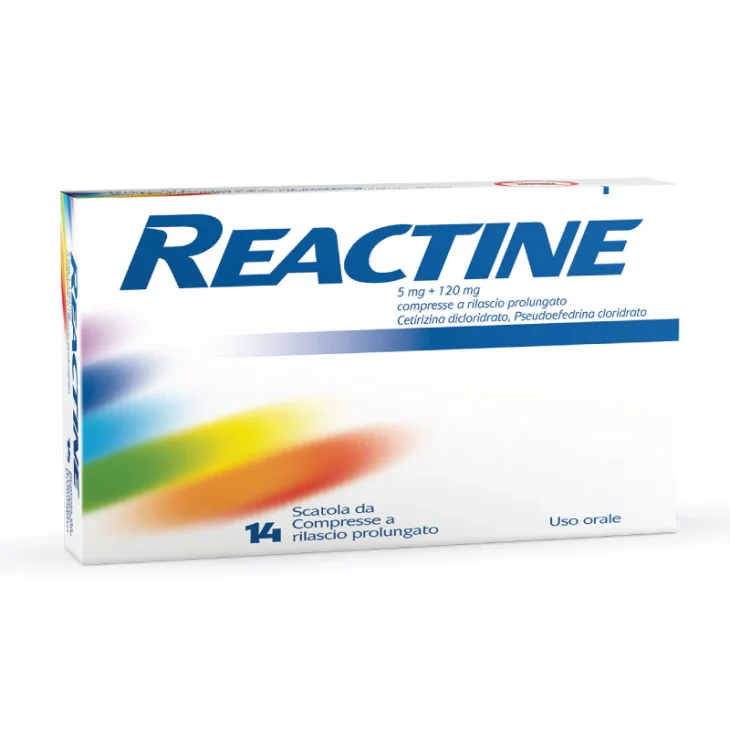 Johnson & Johnson Reactine 14 Compresse 5 Mg + 120 Mg Rilascio Prolungato