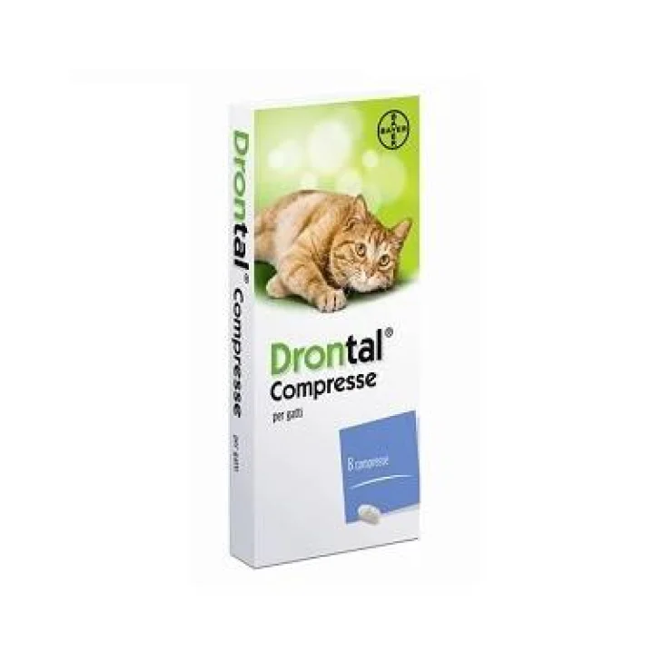Bayer Drontal Trattamento Antiparassitario Gatti 8 compresse 230 mg + 20 mg