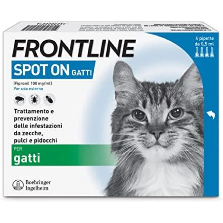 Frontline Combo Spot On Antiparassitario per gatti 4 pipette