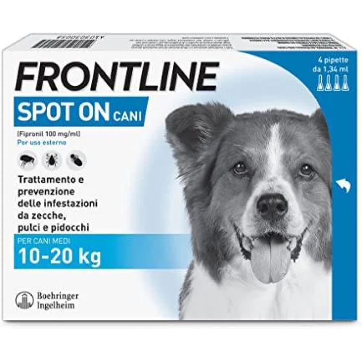 Frontline Combo Spot On Antiparassitario per Cani 10-20 kg 4 pipette