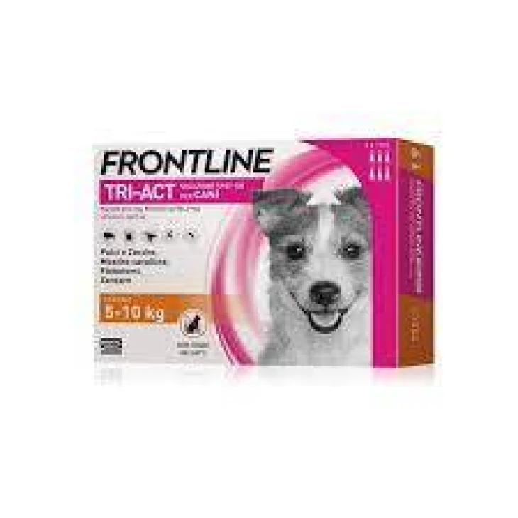 Frontline Tri-Act Antiparassitario per Cani da 5 a 10 kg 6 pipette