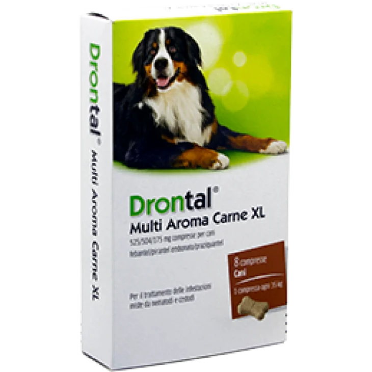 Bayer Drontal Multi Aroma Carne XL Antiparassitario per Cani di Grande Taglia 2 compresse