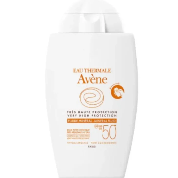 Avène Solare Fluido Minerale SPF50+ Protezione Solare Viso Uniformante 40 ml Nuova Formula