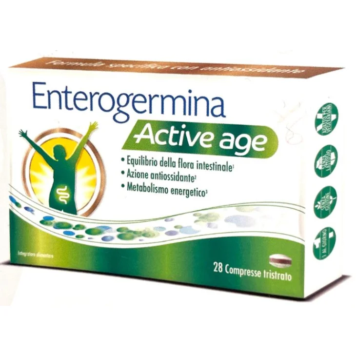 Enterogermina Active Age Integratore per il Benessere della Flora Intestinale - 28 compresse