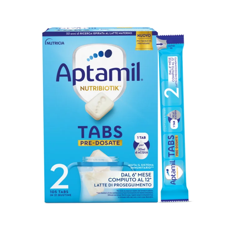 Aptamil Nutribiotik Tabs 2 Latte di proseguimento in Tabs pre-dosate 21 bustine