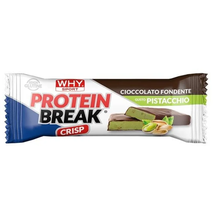 Whysport Protein Break Barretta Proteica Gusto Cioccolato Fondente e Pistacchio 30 g