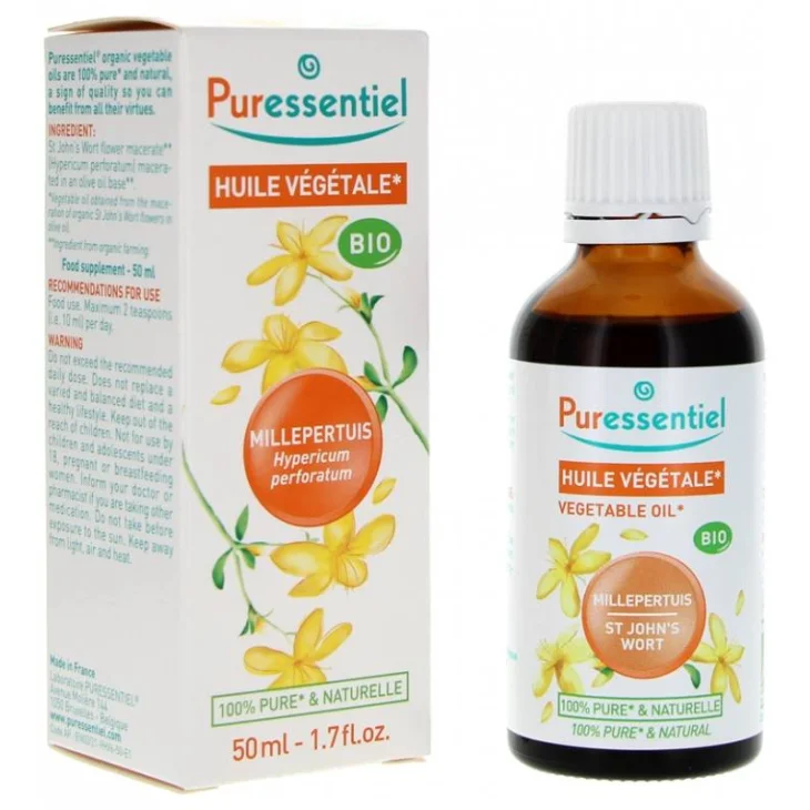 Puressentiel Olio Vegetale di Iperico BIO 100% Puro e Naturale 50 ml
