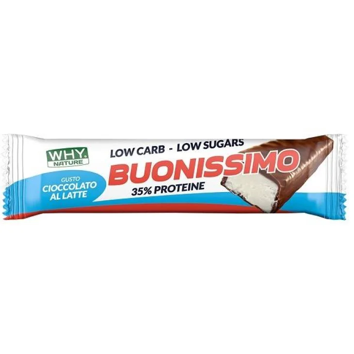WHYnature Buonissimo Barretta Proteica Low Carb Gusto Cioccolato al Latte 30 g