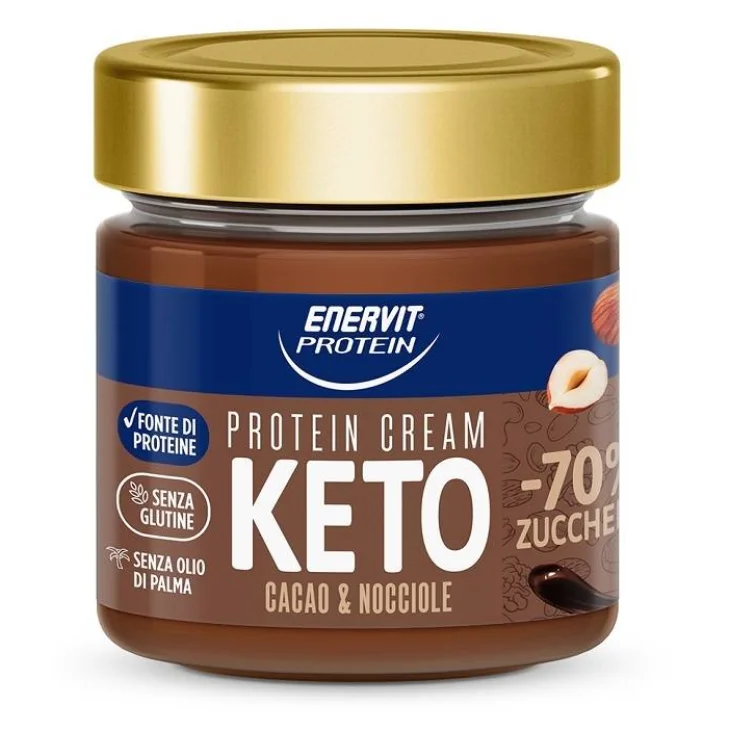 Enervit Protein Keto Cacao e Nocciole Crema Proteica al Cioccolato 180 g