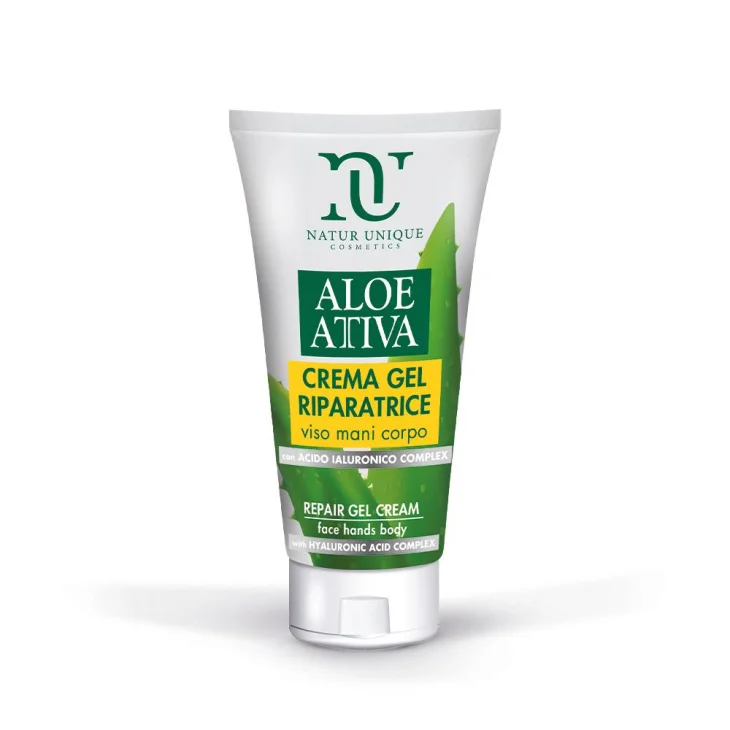 Natur Unique Aloe Attiva Crema Gel Riparatrice per Viso Corpo e Mani 150 ml