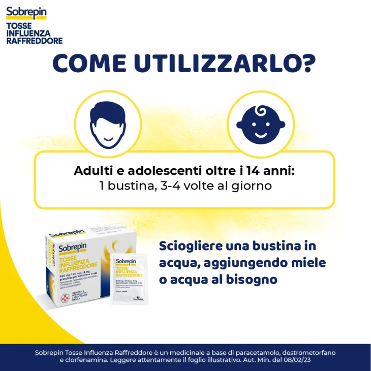 Sobrepin Tosse Influenza e Raffreddore 10 bustine