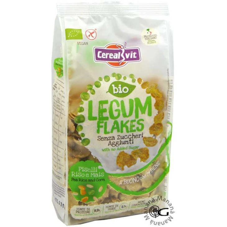 Cerealvit Legum Flakes Piselli Riso e Mais Senza Glutine 200 g