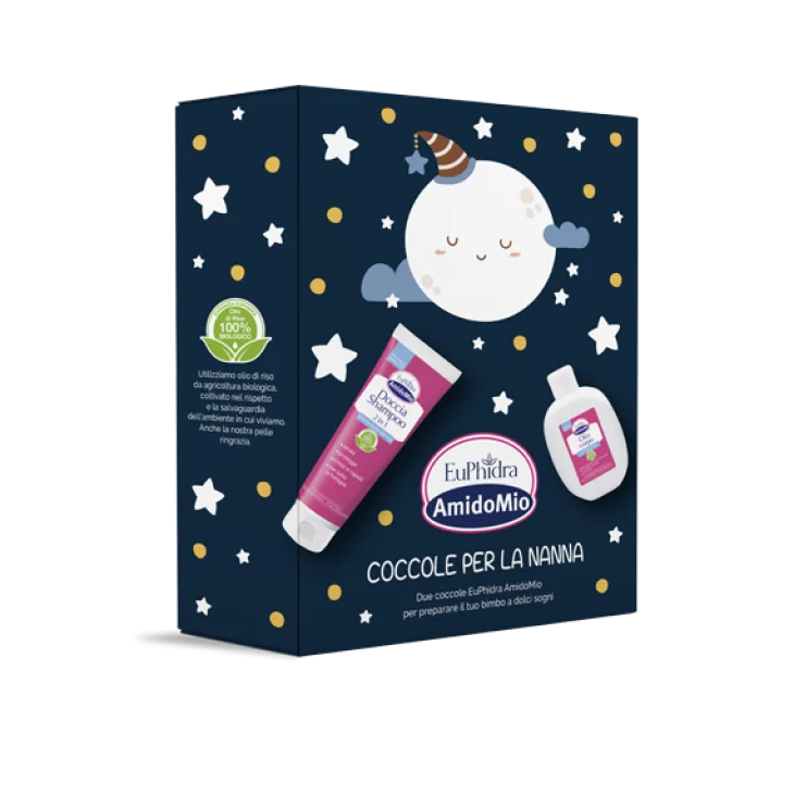 Euphidra AmidoMio Box Coccole per la Nanna Cofanetto per la Detersione dei Bambini