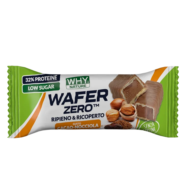 Whynature Wafer Zero Cacao e Nocciola Biscotto Proteico 35 g