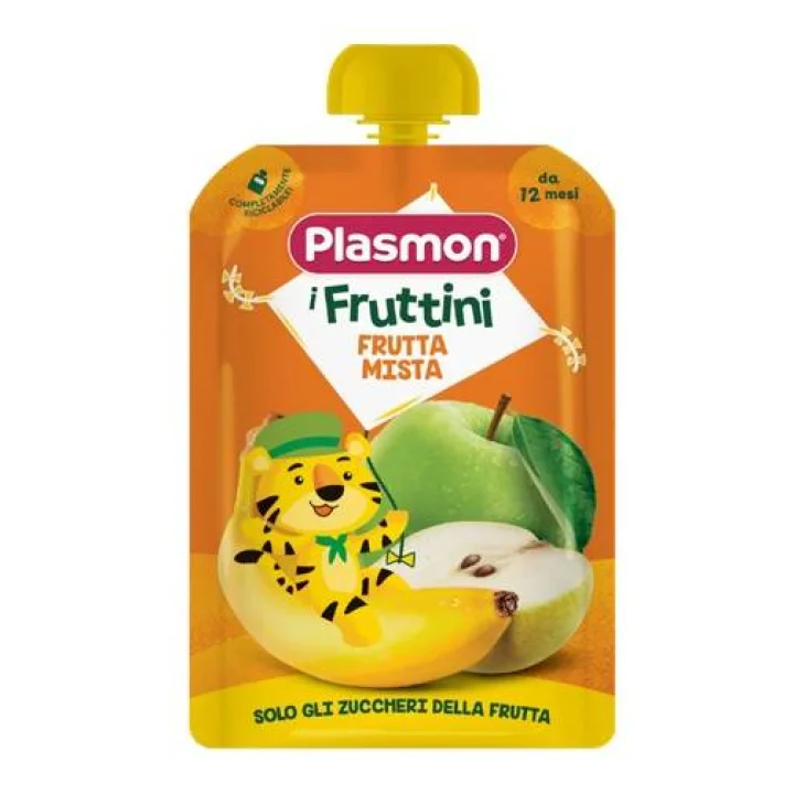 Plasmon I Fruttini Frutta Mista Merenda per Bambini 130 grammi