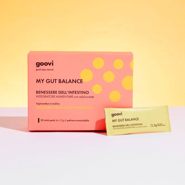Goovi My Gut Balance Benessere dell'Intestino Integratore di Fermenti Lattici 20 stick