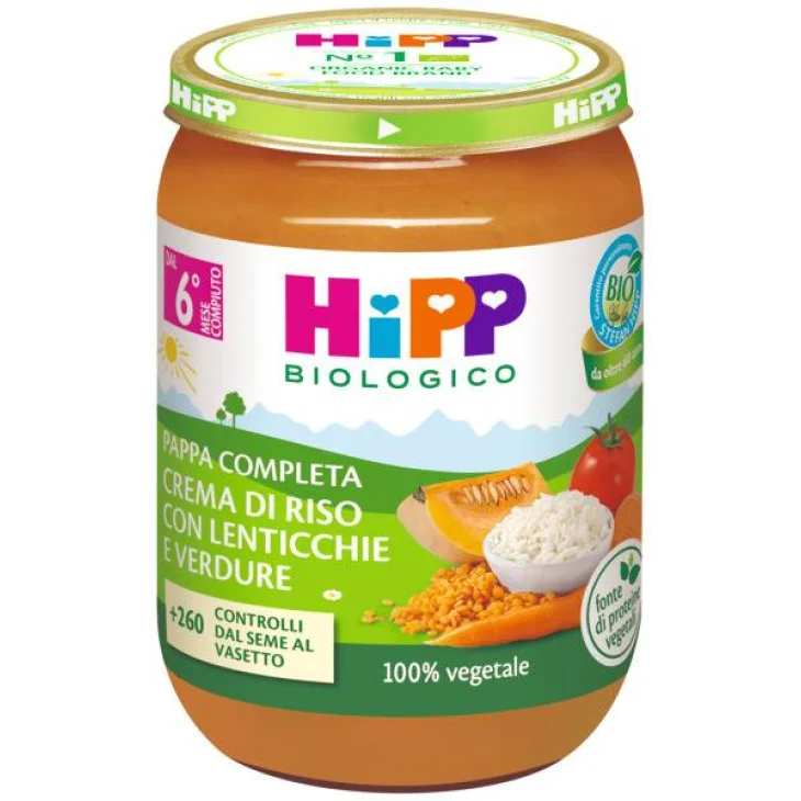 Hipp Crema di Riso con Lenticchie e Verdure 190 g