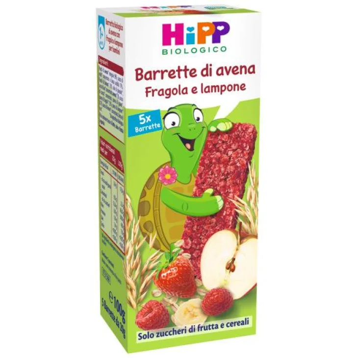 Hipp Barretta di Avena Fragola e Lampone 5 pezzi da 20 g