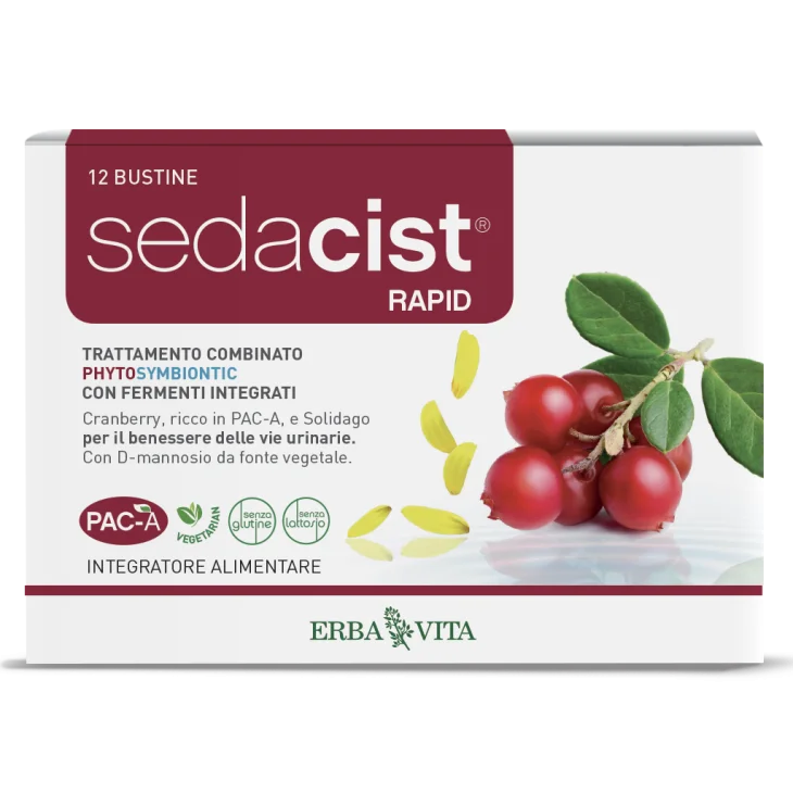 Erba Vita Sedacit Rapid Integratore per le Vie Urinarie 12 bustine