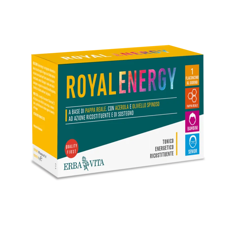 Erba Vita Royal Energy Integratore Tonico e Ricostituente 10 flaconcini