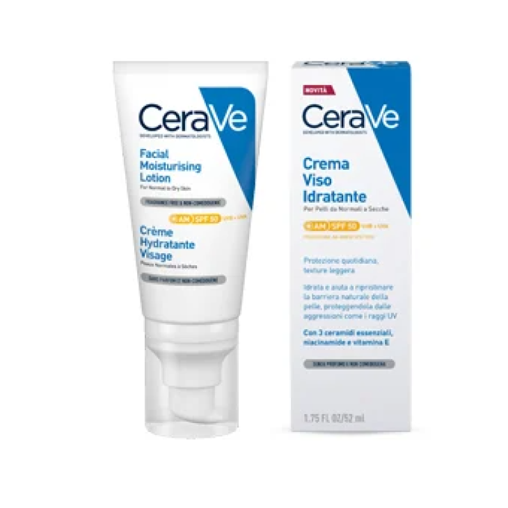 CeraVe Crema Viso Idratante e Leggera SPF50 50ml