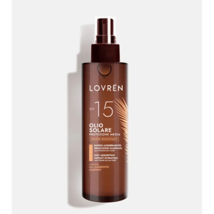 Lovren Double Sun Olio Solare SPF15 Protezione Media Idratazione Immediata 100 ml