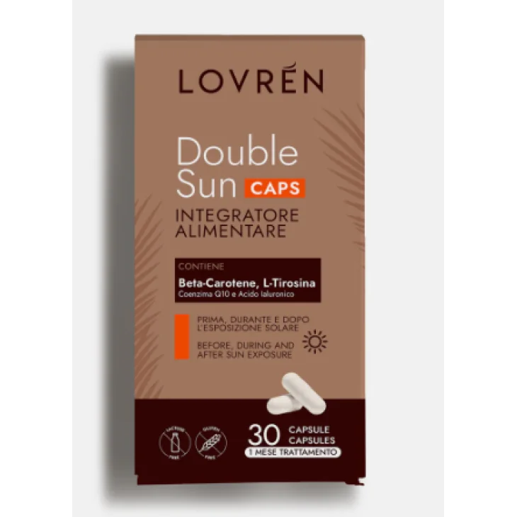 Lovren Double Sun Caps Integratore per Preparare la Pelle al Sole 30 capsule