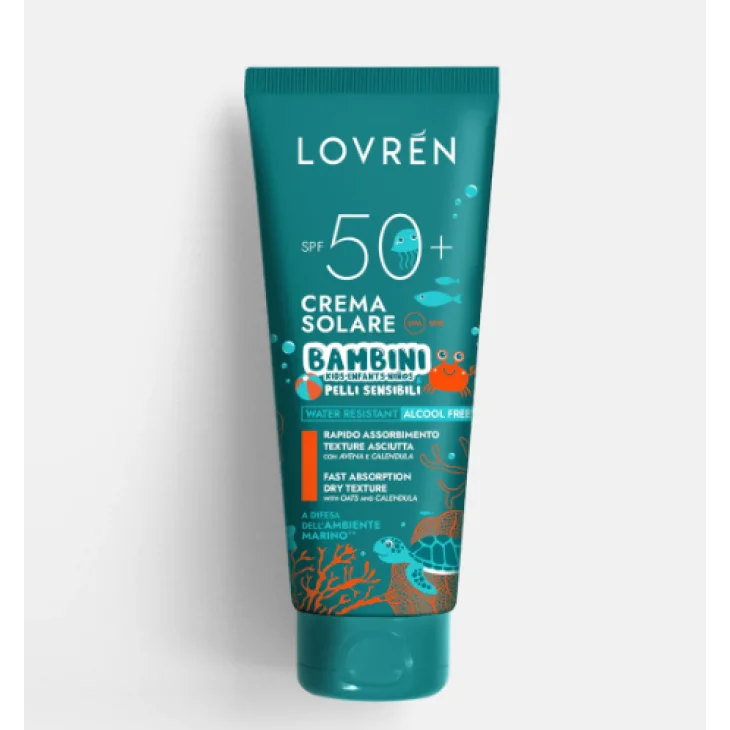 Lovren Crema Solare SPF50+ Bambini e Pelli Sensibili 200 ml