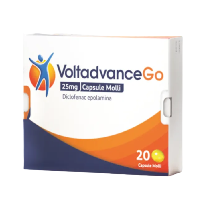 VoltadvanceGo Antinfiammatorio Contro Dolore e Infiammazione 20 capsule molli 25 mg