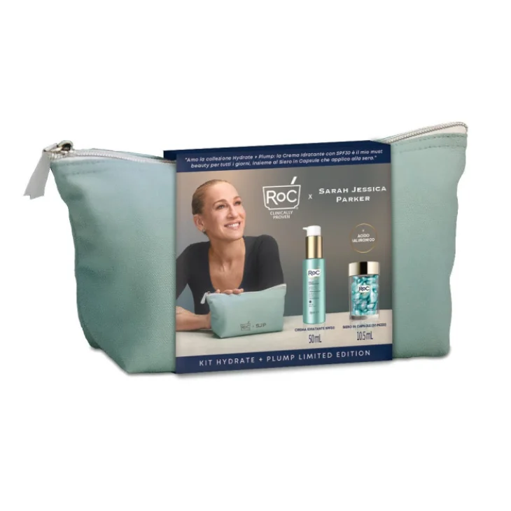 Roc Kit Sjp Contenente Roc Mc Hydrate+plum Siero Capsule + Roc Mc Hydrate+ Plump Crema Spf30 50 Ml + Pochette In Omaggio